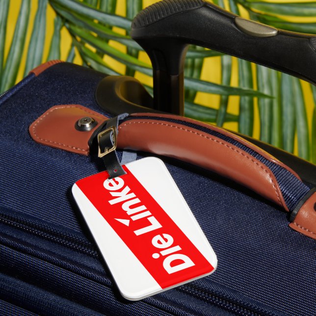 Die linke  luggage tag (Front Insitu 1)