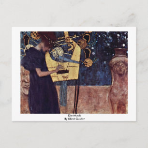 Die Musik By Klimt Gustav Postcard