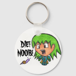 DIE! NOOB! KEYCHAIN! KEY RING