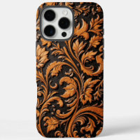 Die pressed embossed leather design
