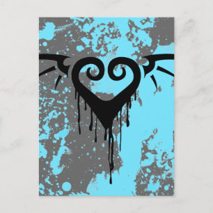 die romantic heart postcard