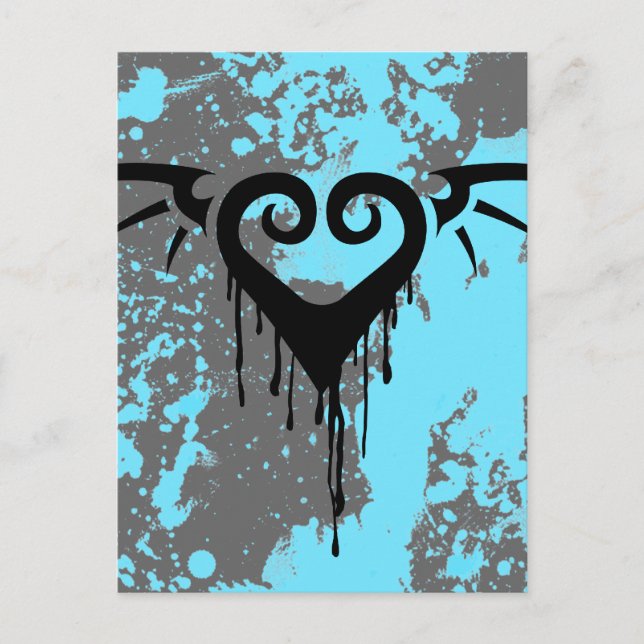 die romantic heart postcard (Front)
