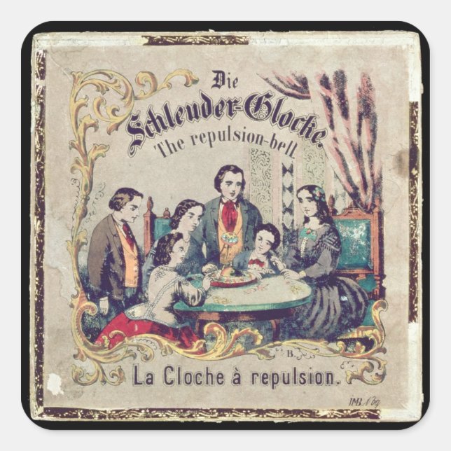 Die Schleuder Glocke - The repulsion bell Square Sticker (Front)