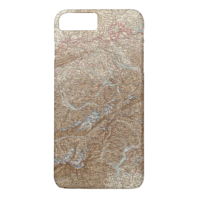 Die Schweiz,  Switzerland Atlas Map Case-Mate iPhone Case (Back)
