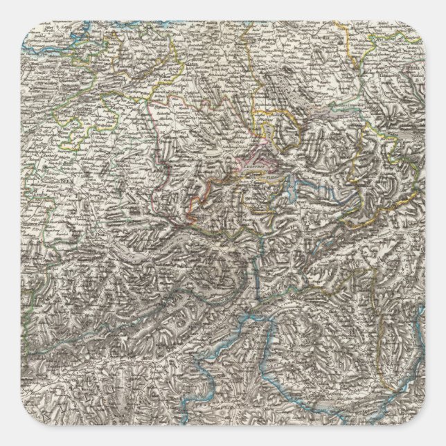 Die Schweiz - Switzerland Square Sticker (Front)