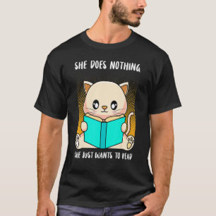 Die Tut Nix Die Will Nur Lesen Books Cat Owners T-Shirt