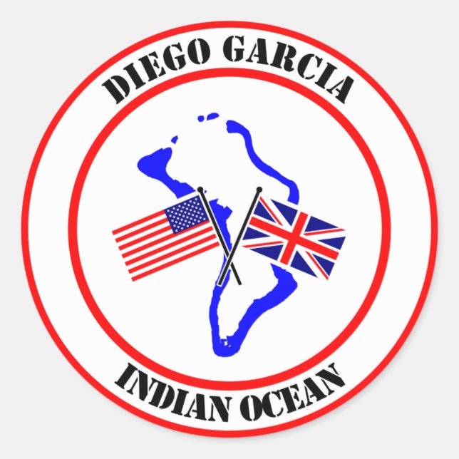 Diego Garcia Indian Ocean Classic Round Sticker (Front)