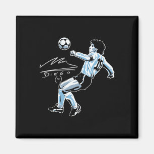 Diego Maradona Eighties Signature Soccer Legend Magnet