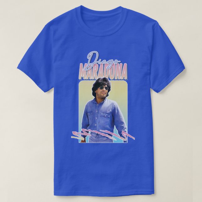 Diego Maradona Retro 90s Aesthetic 1 T-Shirt (Design Front)
