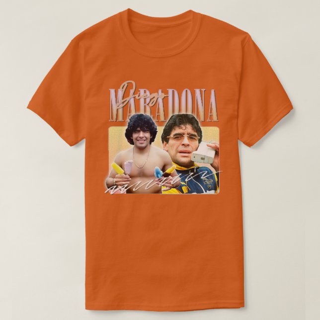 Diego Maradona Retro 90s Aesthetic T-Shirt (Design Front)