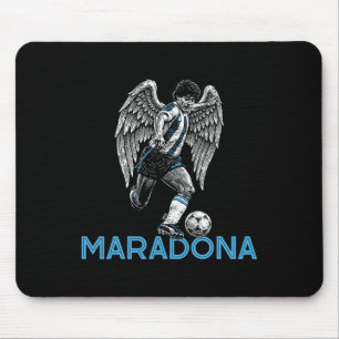Diego Maradona Rip Angel Wings D10s Footll Soccer Mouse Pad