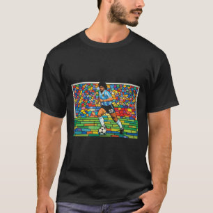 Diego Maradona Stained Gl Style Footll Art Soccer T-Shirt