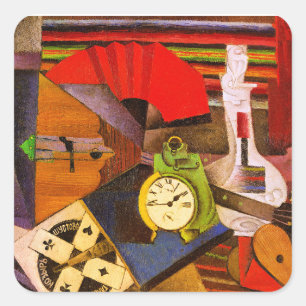 Diego Rivera, The Alarm Clock, Square Sticker