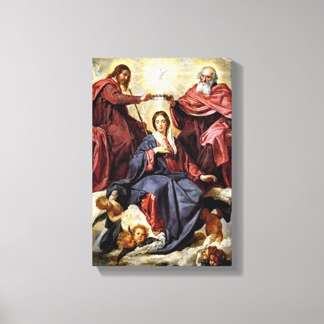 Diego Velazquez - The Coronation of Mary Canvas Print (Front)