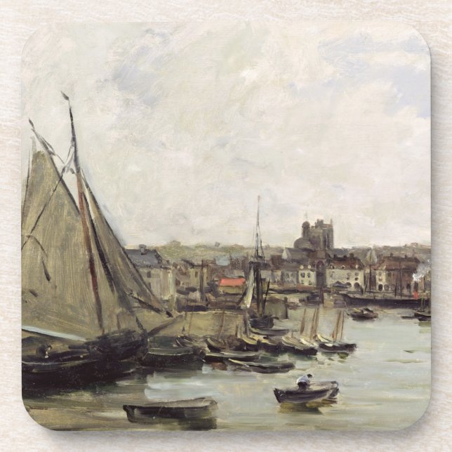 Dieppe, 1875 (oil on panel) coaster (Front)