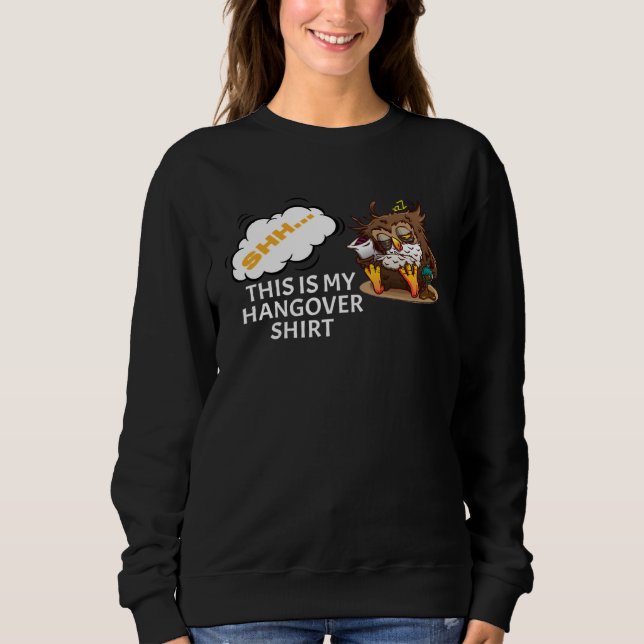 Dies ist mein Kater Sleep Owl Coffee Break Pillow Sweatshirt (Front)