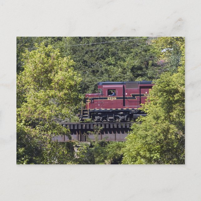 Diesel 2198 on Trestle Postcard (Front)