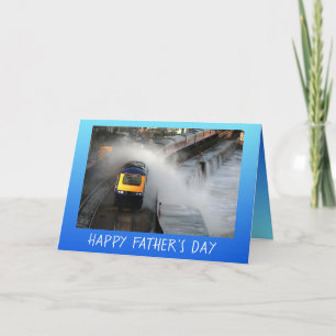 Diesel engine and waves Father's Day personalised Card