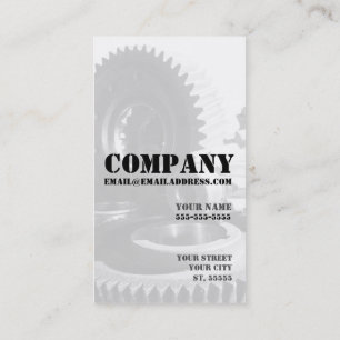 Diesel Engine Business Card (with Gears)