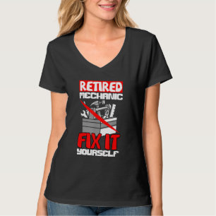 Diesel Engineer Car Fixing Retired Mechanic Auto R T-Shirt