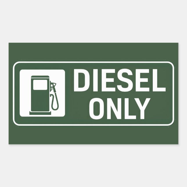 Diesel Fuel Only Rectangular Sticker (Front)