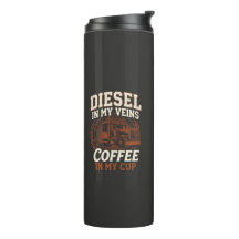 Diesel In My Veins Coffee In My Cup Trucker Vintag