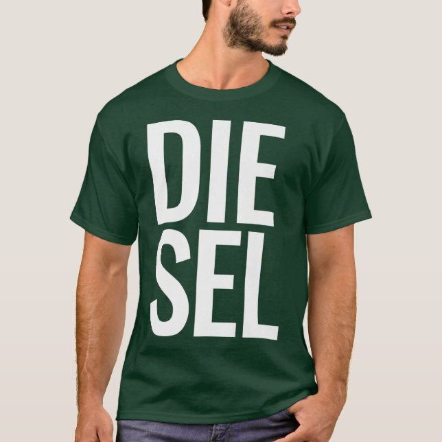 Diesel Large Text Diesels Trucks Roll Coal Power T-Shirt (Front)
