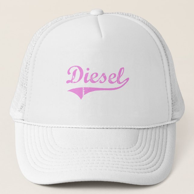 Diesel Last Name Classic Style Trucker Hat (Front)