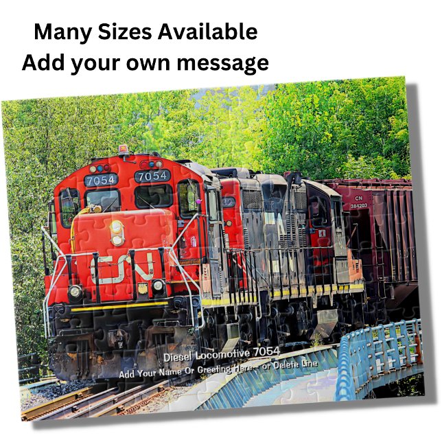 Diesel Locomotive 7054  - Add Name             Jigsaw Puzzle (Creator Uploaded)