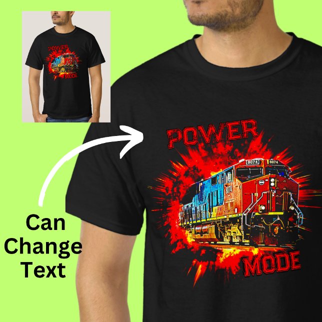 Diesel Locomotive Train Power Mode Bursting Out T-Shirt (Creator Uploaded)