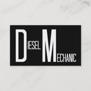 Diesel Mechanic Black Simple Business Card