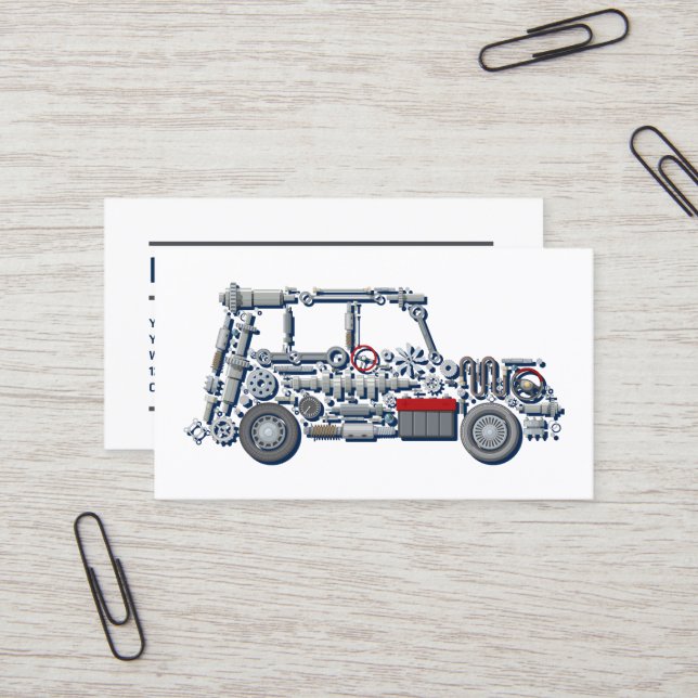 Diesel Mechanic Business Card (Front/Back In Situ)