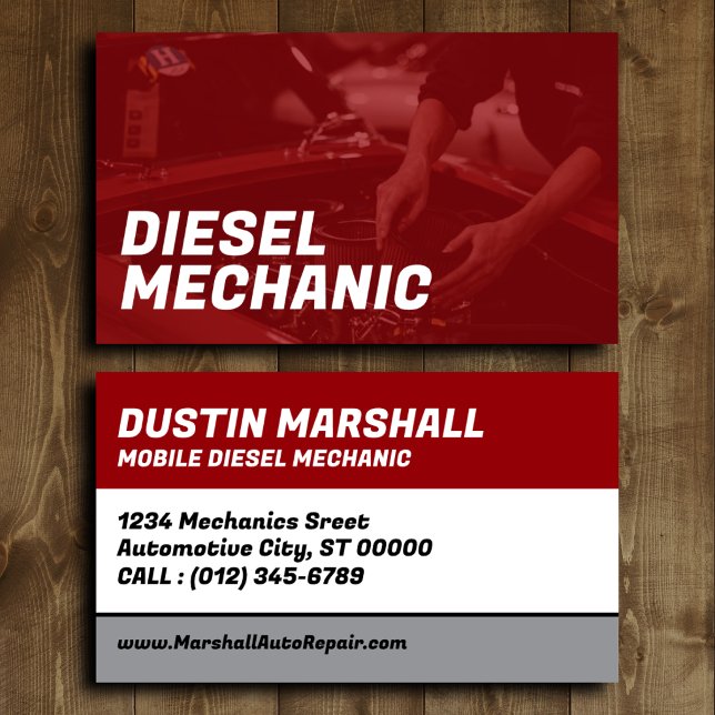 Diesel Mechanic Business Card (Creator Uploaded)