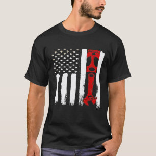 Diesel Mechanic Patriotic American Flag Tools T-Shirt