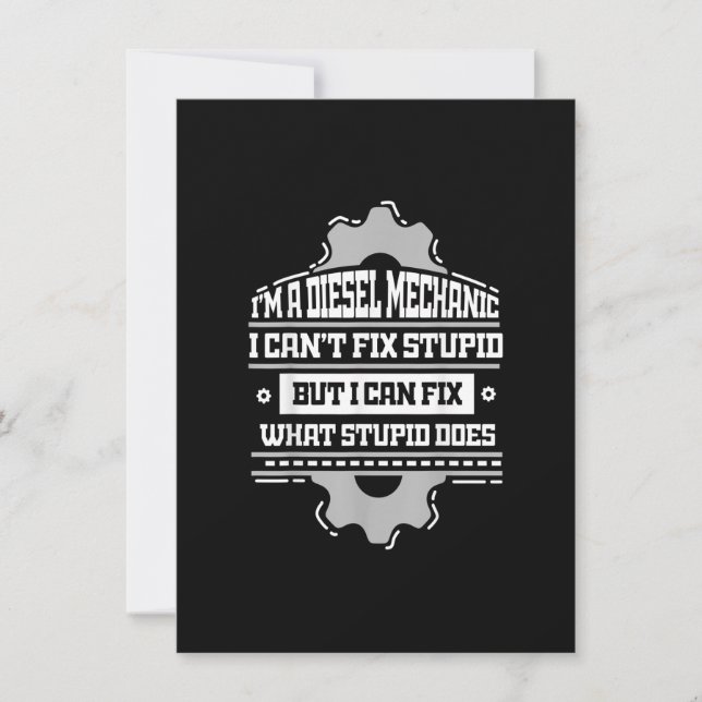 Diesel Mechanic Trucker T-Shirt Funny Truck Repair Invitation (Front)