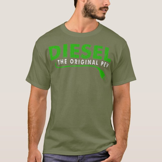 Diesel Original PEV Plugin Electric Funny Black T-Shirt (Front)