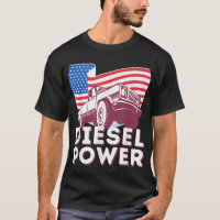 Diesel Power American Flag - Diesel Mechanic Picku