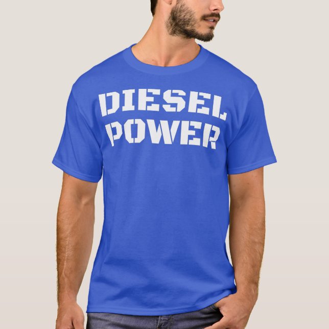 Diesel Power Big Text Turbo Diesels Trucks Roll T-Shirt (Front)