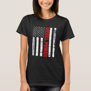 Diesel Power Flag Truck Turbo Brothers Mechanic Ri T-Shirt