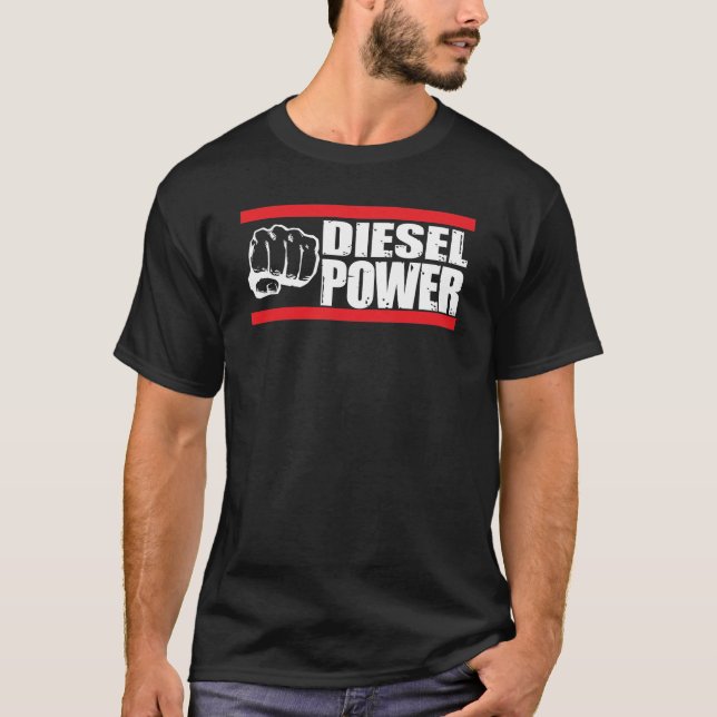 Diesel Power Turbo Truck Mechanic T-Shirt (Front)