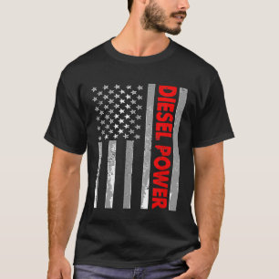 Diesel Power Us Flag Truck Turbo Brothers Mechanic T-Shirt
