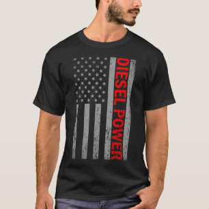 Diesel Power Usa Flag Truck Turbo Brothers Mechani T-Shirt