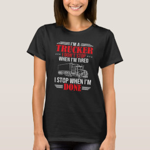 Diesel Trucker Big Rig Semi Trailer Truck Driver T-Shirt