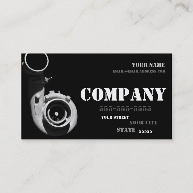 Diesel Turbo Business Card (Front)