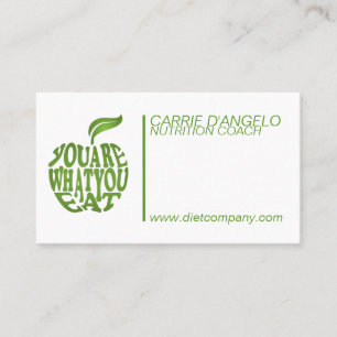 Diet and Nutrition manager Business Card