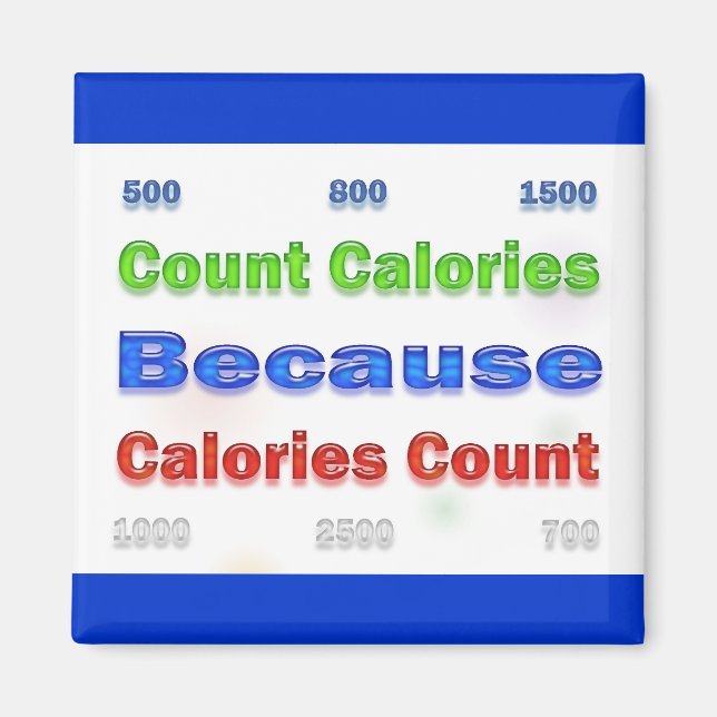 Diet and Weight Loss Count Calories Magnet (Front)