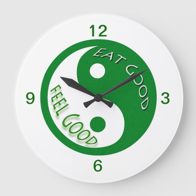 Diet and Weight Loss Eat Good Feel Good Large Clock (Front)