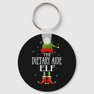 Dietary Aide Elf Xmas Funny Family Matching Christ Key Ring