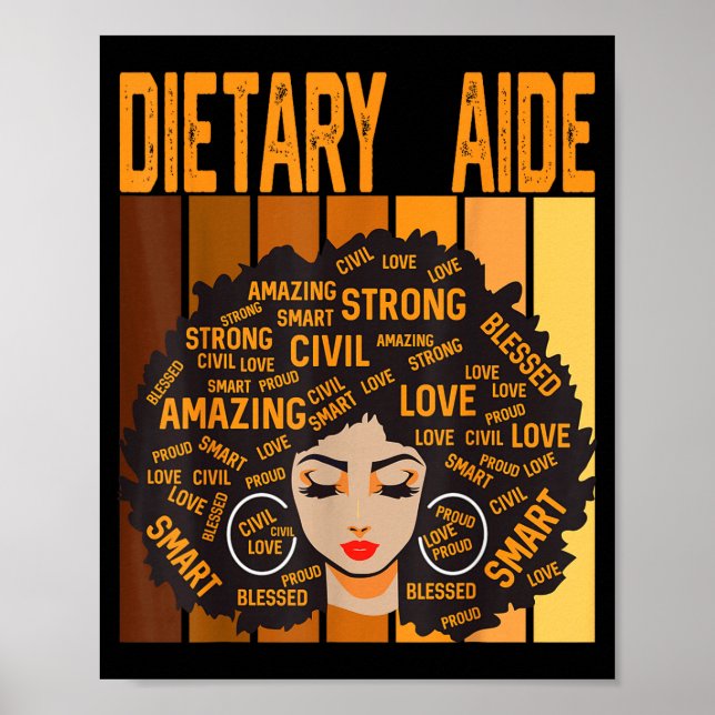 Dietary Aide Powerful Black History Month Black Pr Poster (Front)