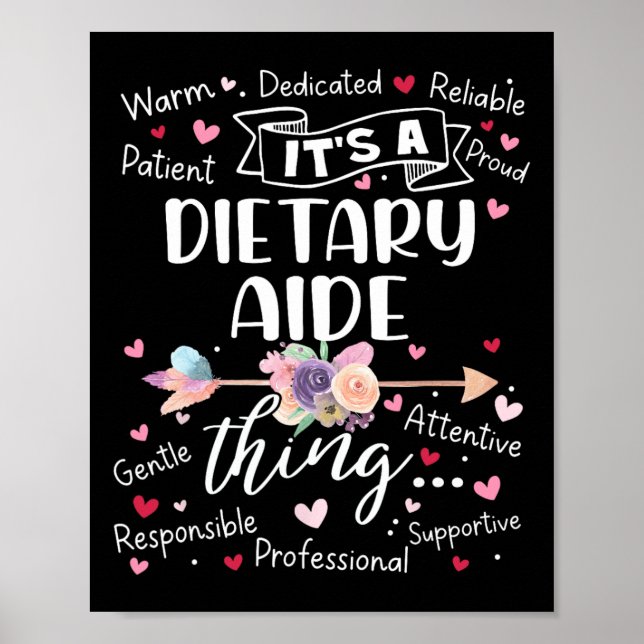 Dietary Aide Squad Team Crew Rock Week Mother's Da Poster (Front)
